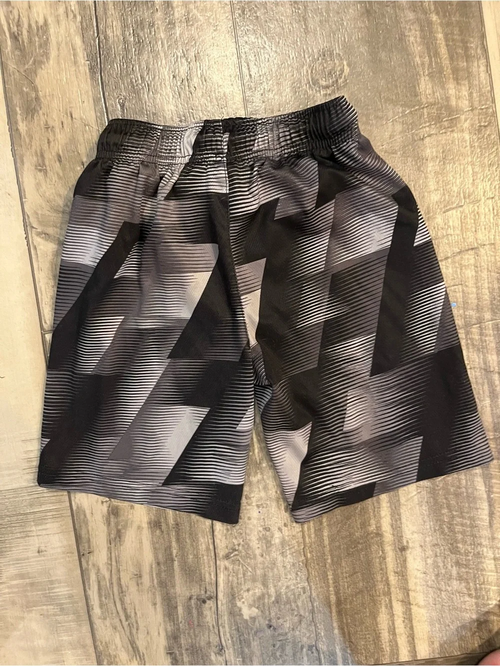 The Children's Place Black and Gray Geometric Athletic Shorts